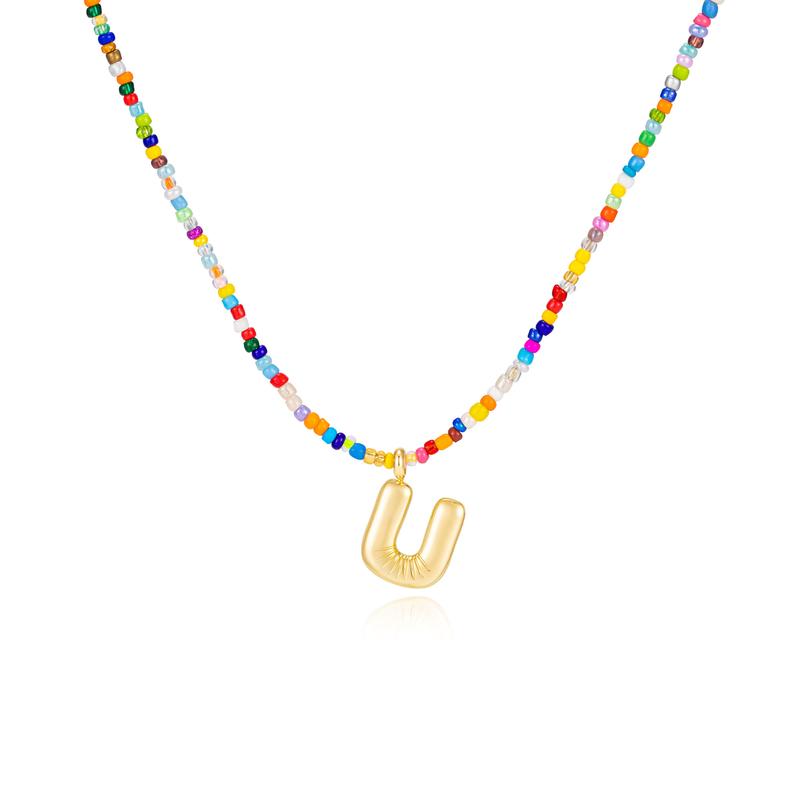 MACY - Colorful Bubble Letter Necklace