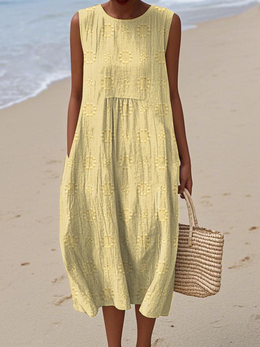 RUTH | PRINTED LONG DRESS WITH TUMMY COVERAGE