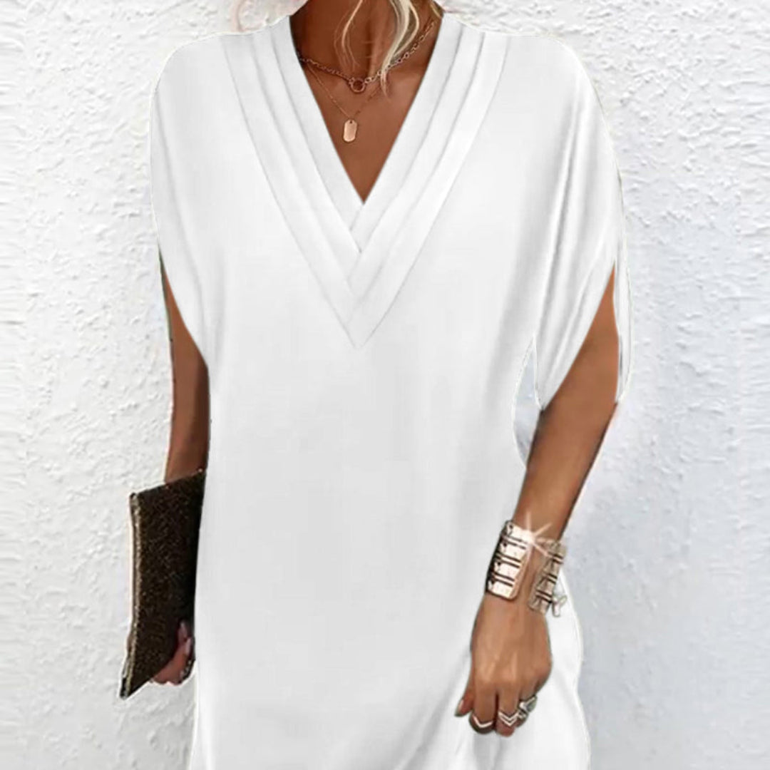 Anemoon | Elegant Dress with V-Neck 1+1 FREE