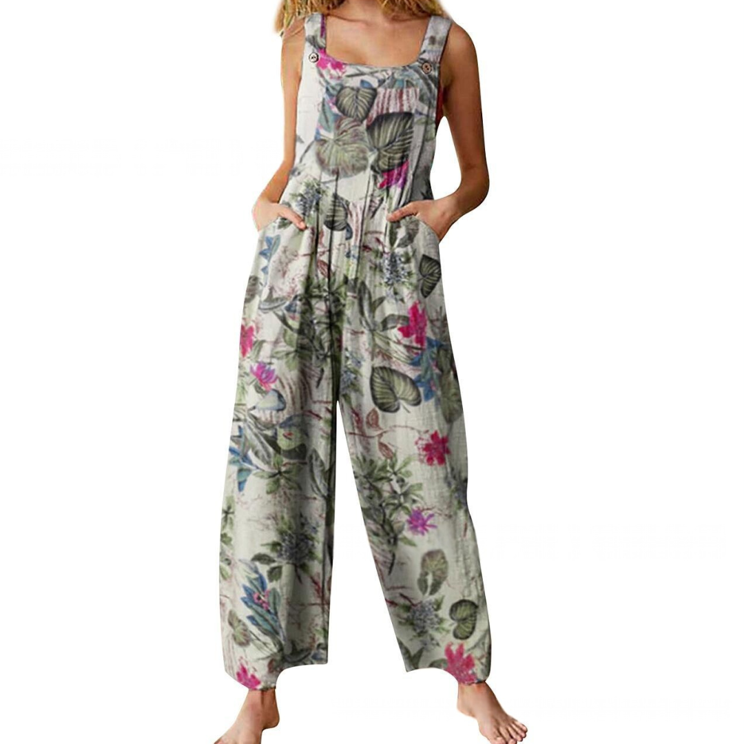 MAELANI – Relaxed Casual Dual Pocket Overall Jumpsuit