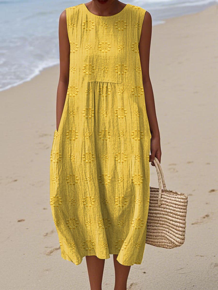 RUTH | PRINTED LONG DRESS WITH TUMMY COVERAGE