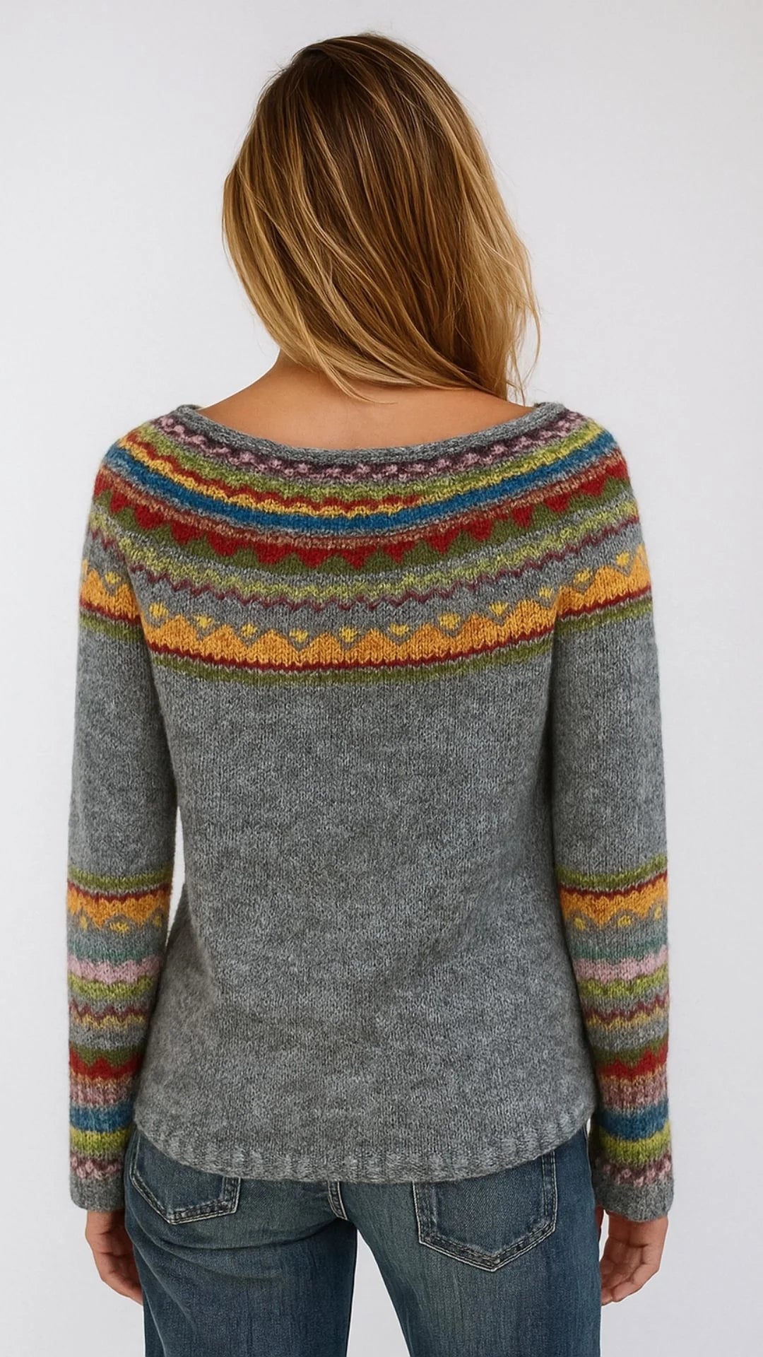 Mira | Women’s Soft Knit Fair Isle Sweater