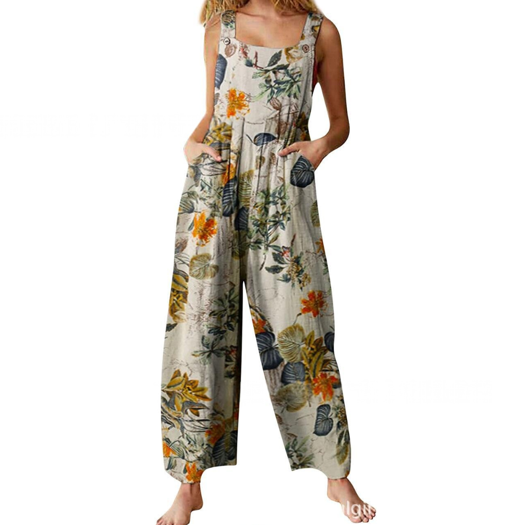 MAELANI – Relaxed Casual Dual Pocket Overall Jumpsuit