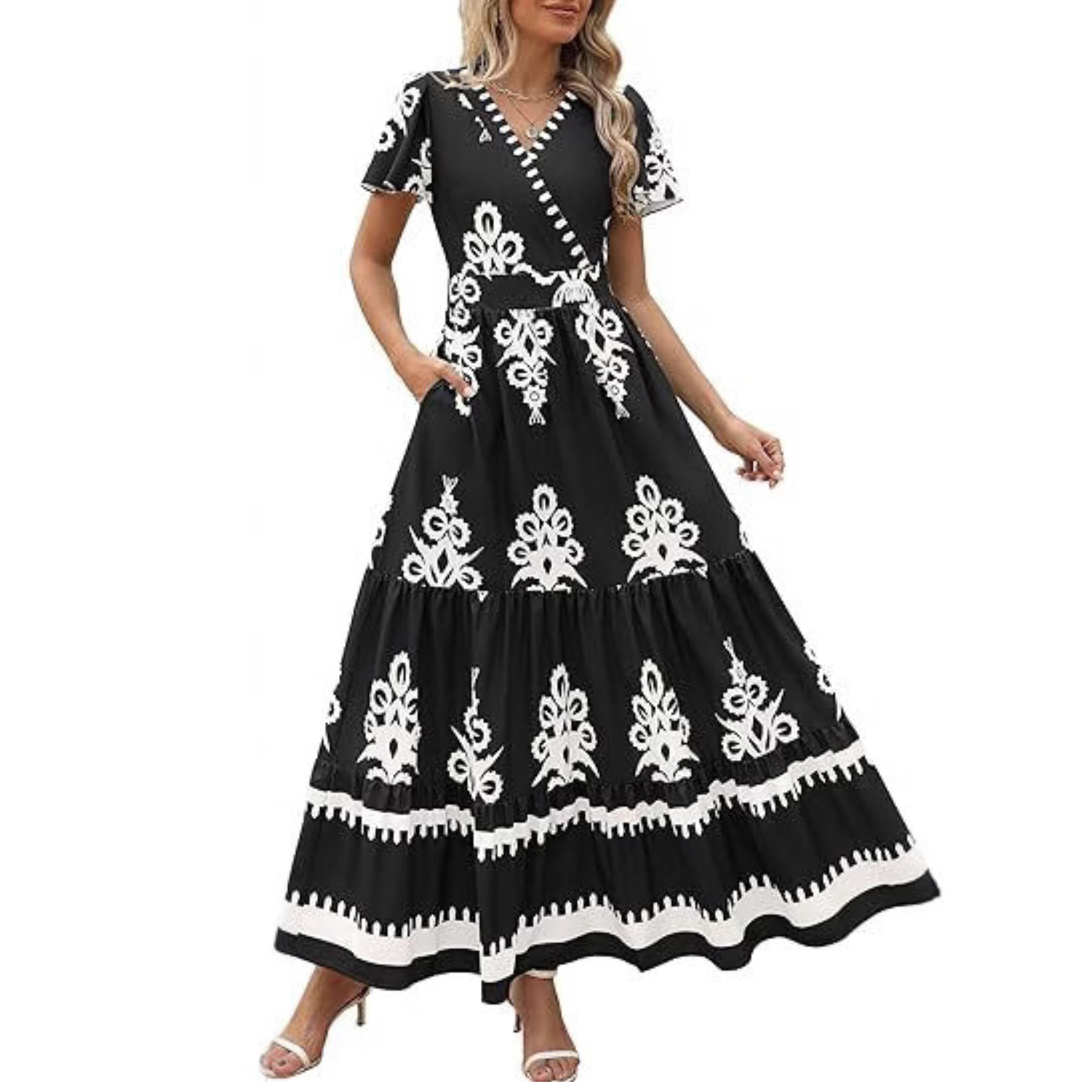 HELLENORE - Casual Chic Floral Maxi Dress