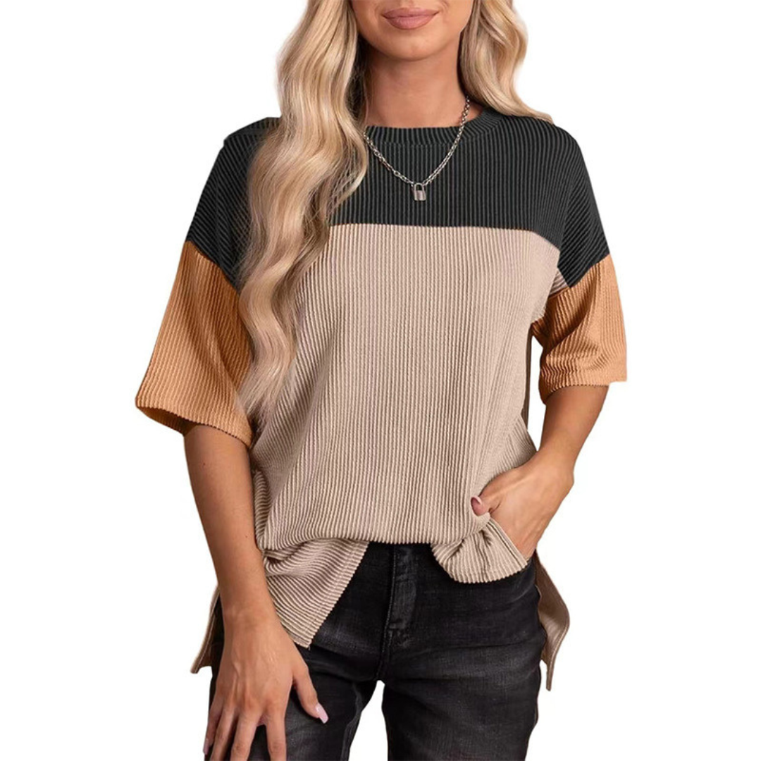 BRYNLUE – Casual Loose Fit Striped Summer Top