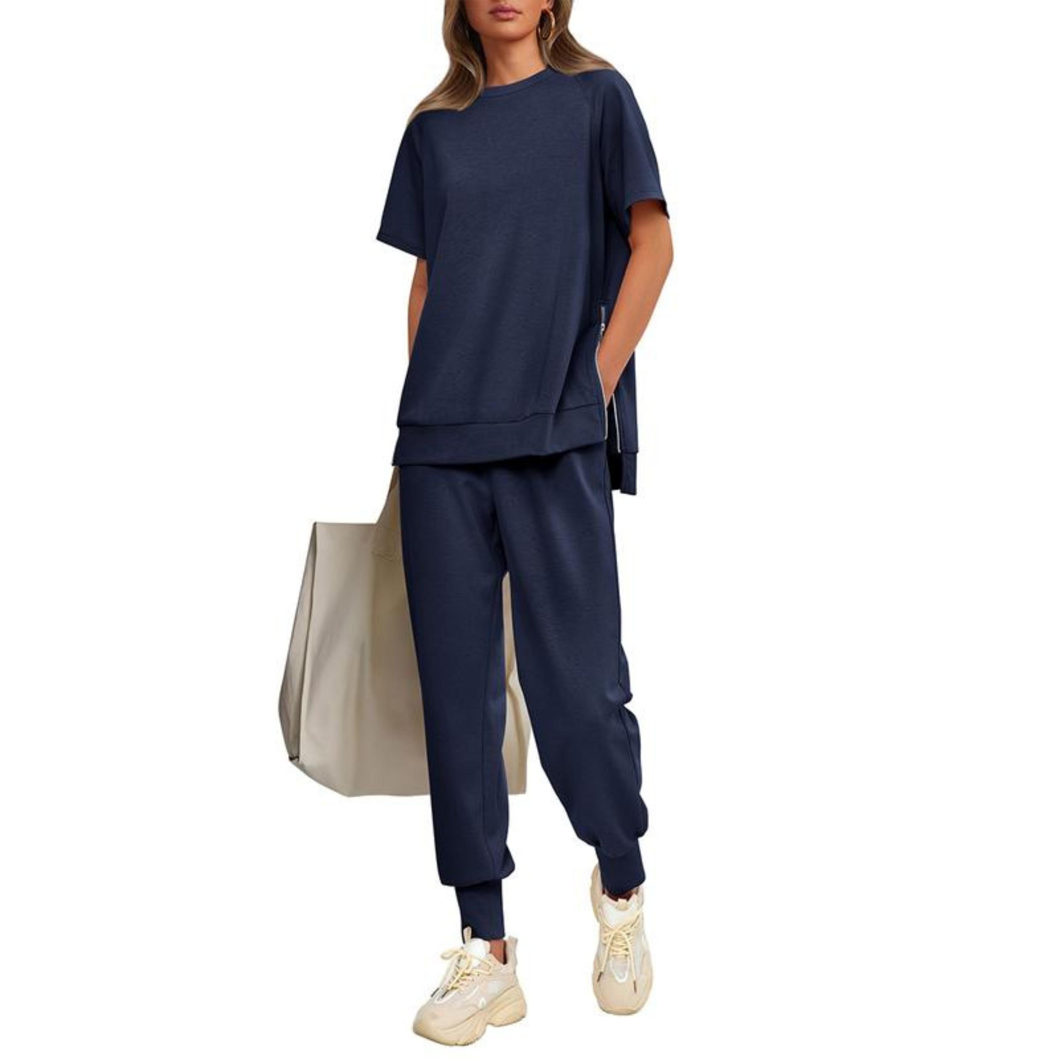 HILARIA - Casual Bishop Sleeve Notched Neck Set
