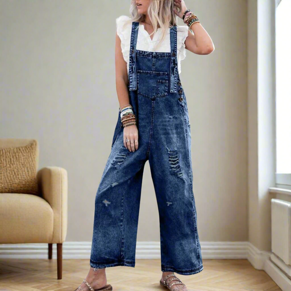 CARMELITA – Vintage Wash Adjustable Jumpsuit
