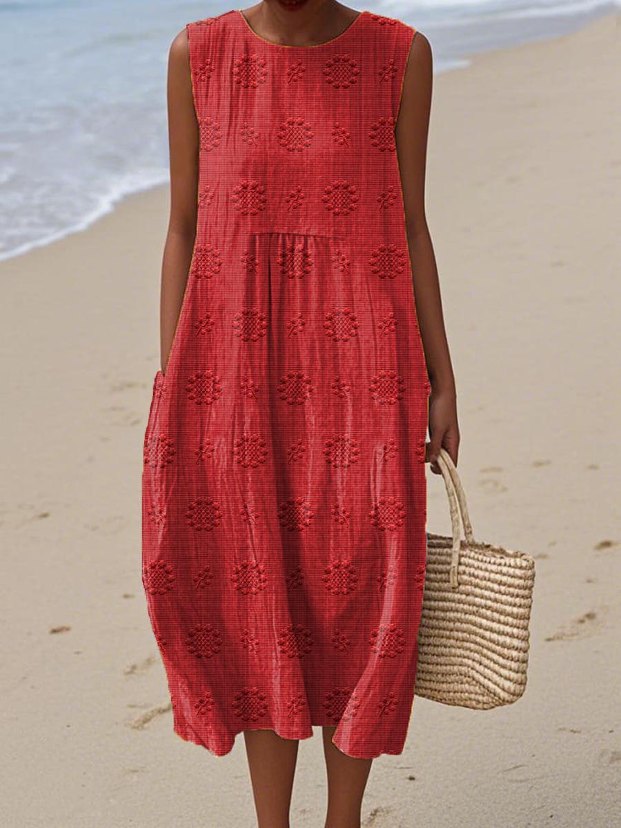 RUTH | PRINTED LONG DRESS WITH TUMMY COVERAGE