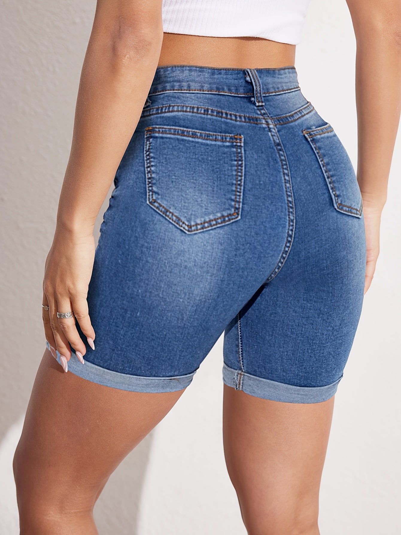 RAPHAELLE - Stretch-Fit Bermuda Jean Short