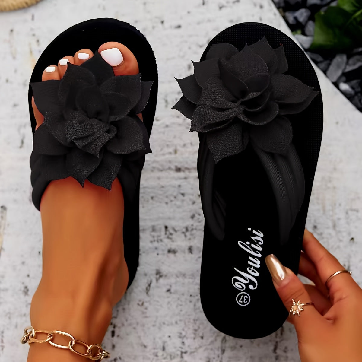 Blossom Petal Flip-Flops