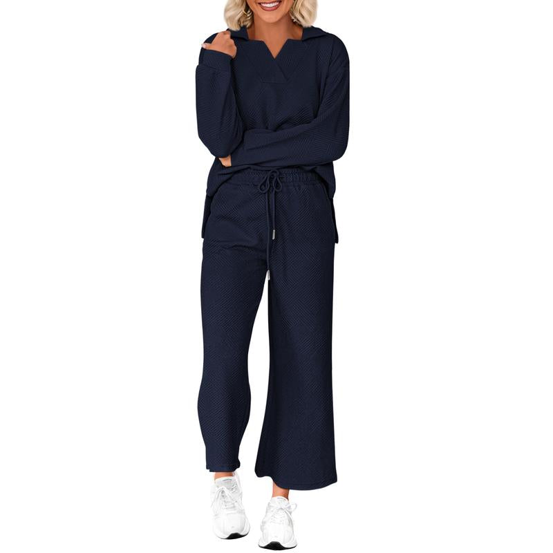 ISADORA - Casual Crew Neck Short Sleeve and Pants Set