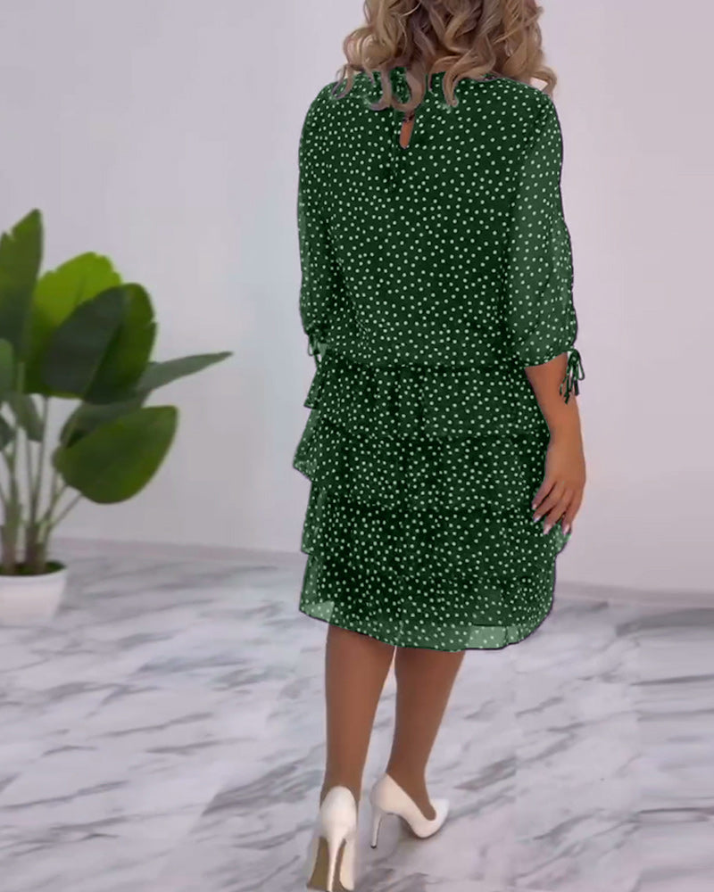 ELINA - Dotted Elegance Dress