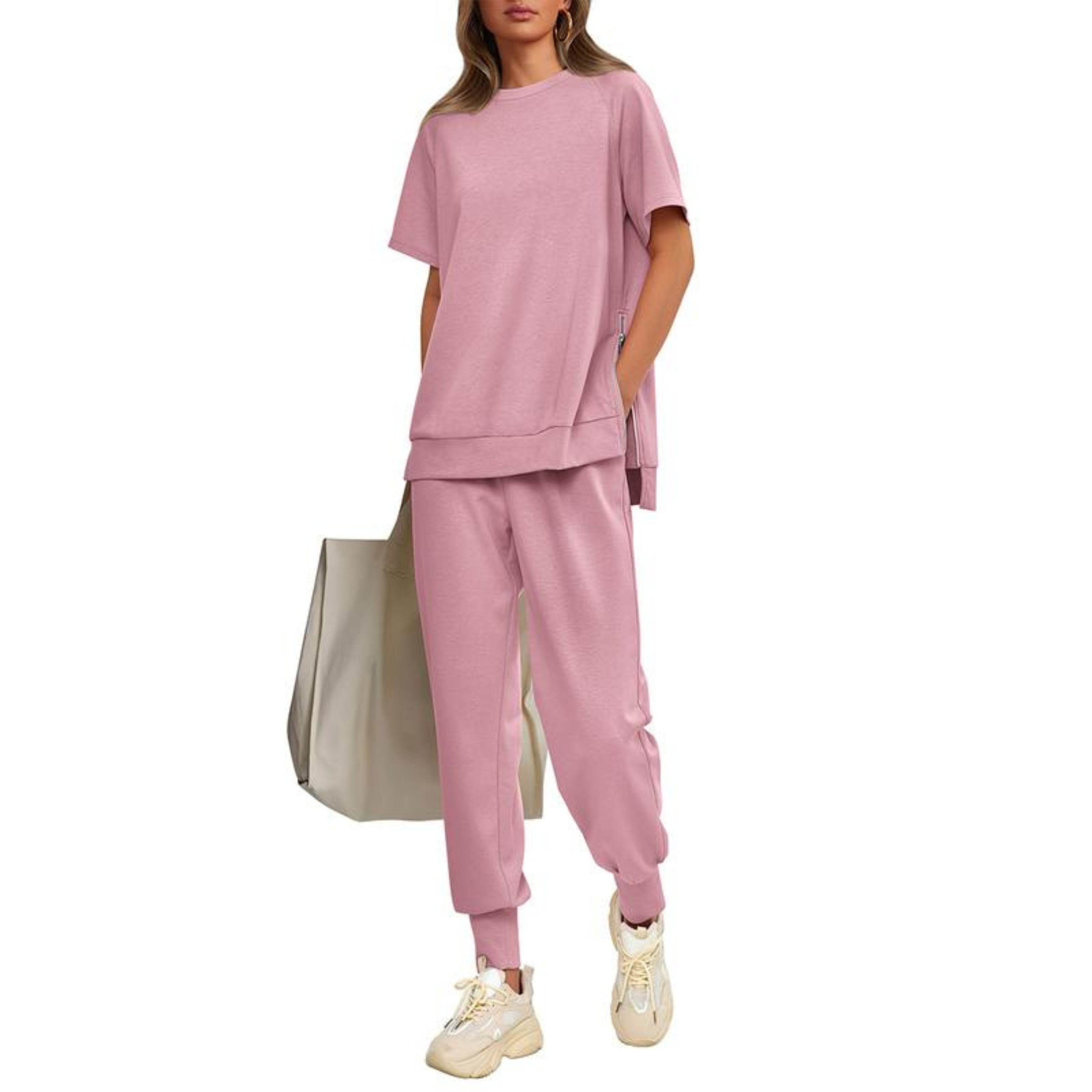 HILARIA - Casual Bishop Sleeve Notched Neck Set