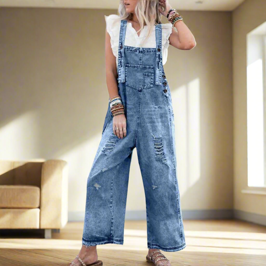 CARMELITA – Vintage Wash Adjustable Jumpsuit