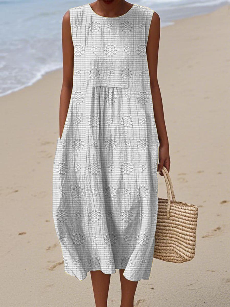 RUTH | PRINTED LONG DRESS WITH TUMMY COVERAGE