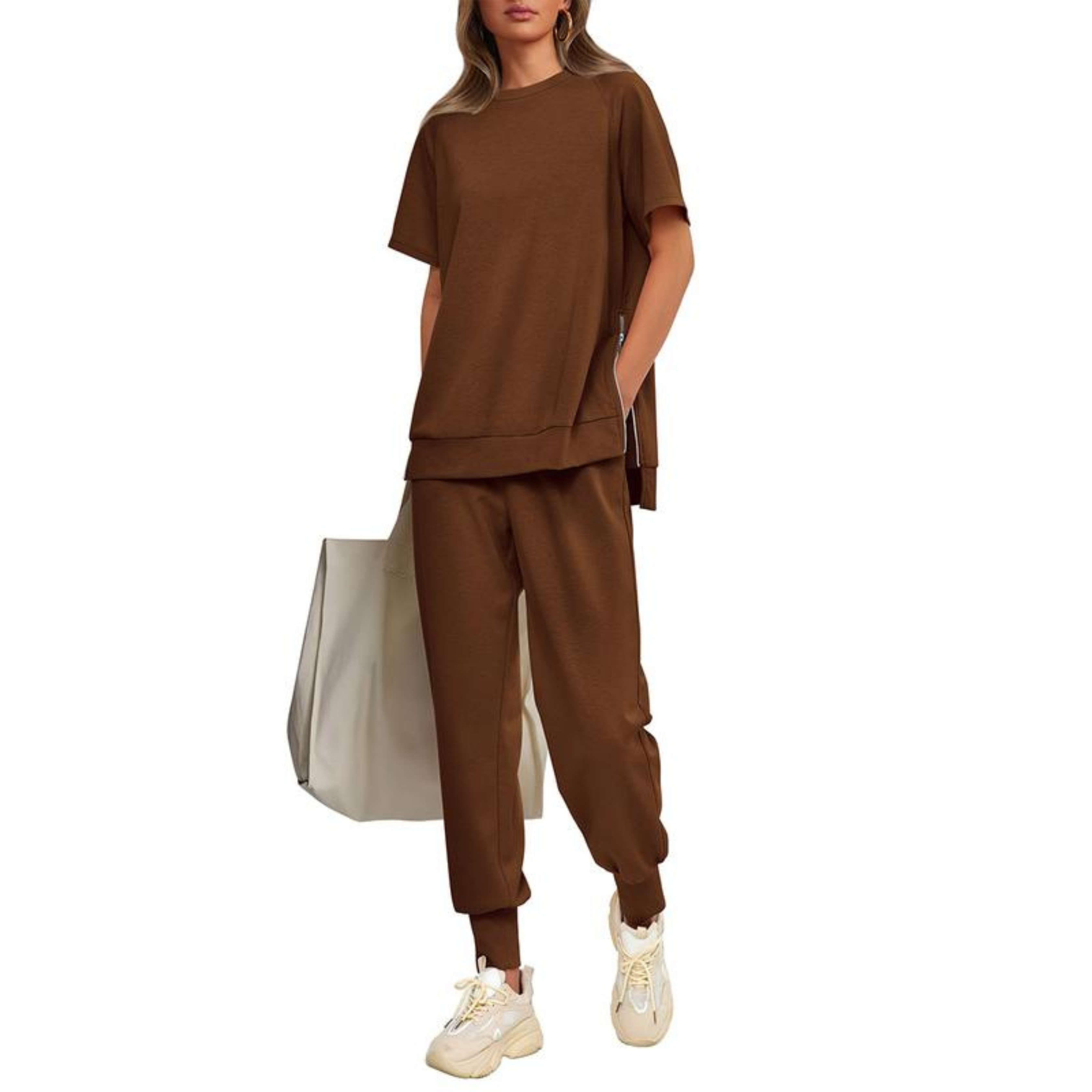 HILARIA - Casual Bishop Sleeve Notched Neck Set