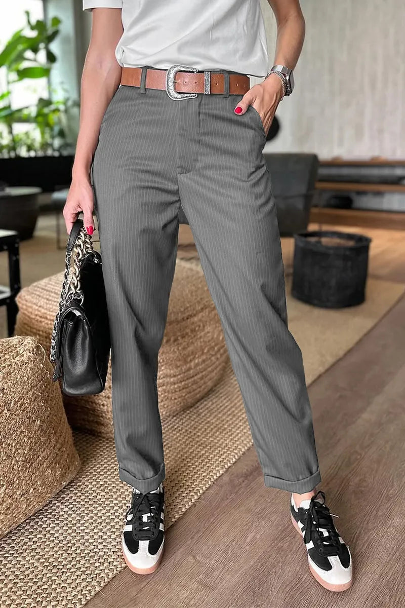 SYLVIA - Tailored Striped Trousers