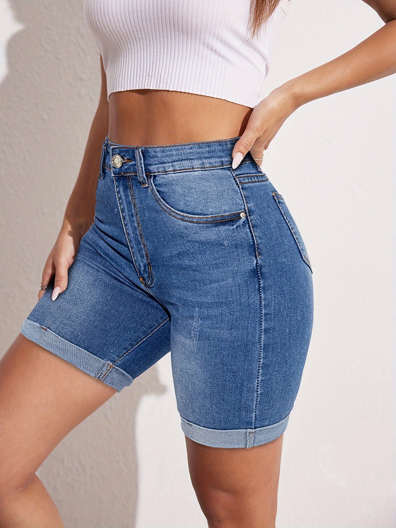 RAPHAELLE - Stretch-Fit Bermuda Jean Short