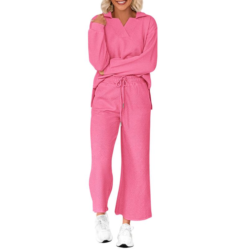 ISADORA - Casual Crew Neck Short Sleeve and Pants Set