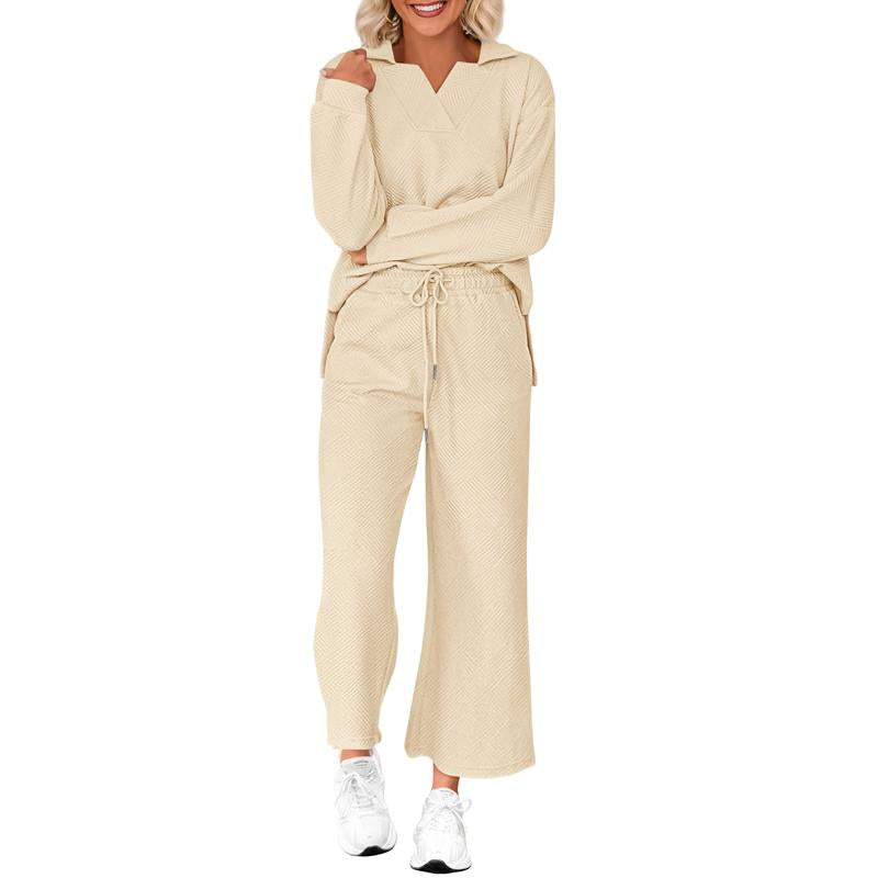 ISADORA - Casual Crew Neck Short Sleeve and Pants Set