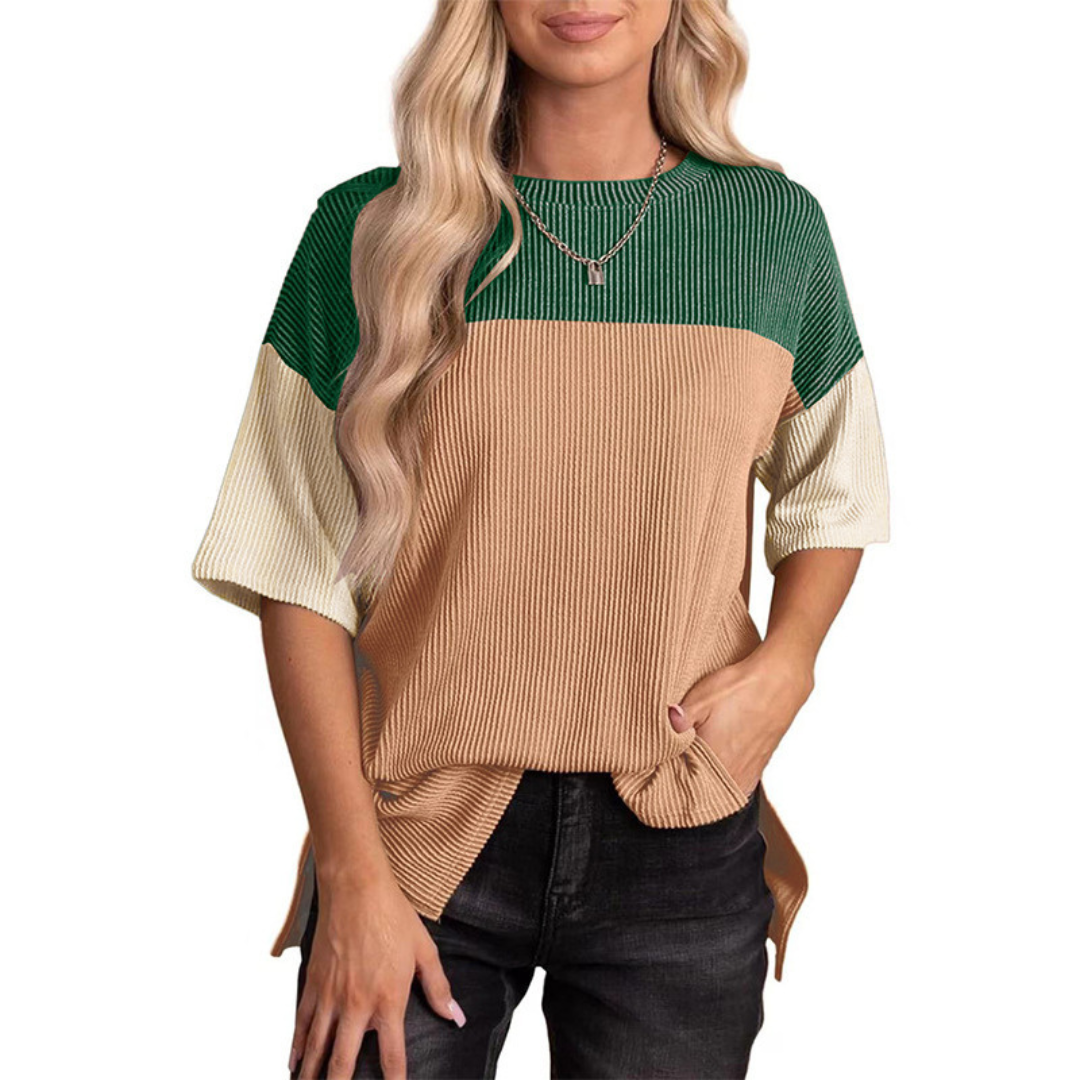 BRYNLUE – Casual Loose Fit Striped Summer Top