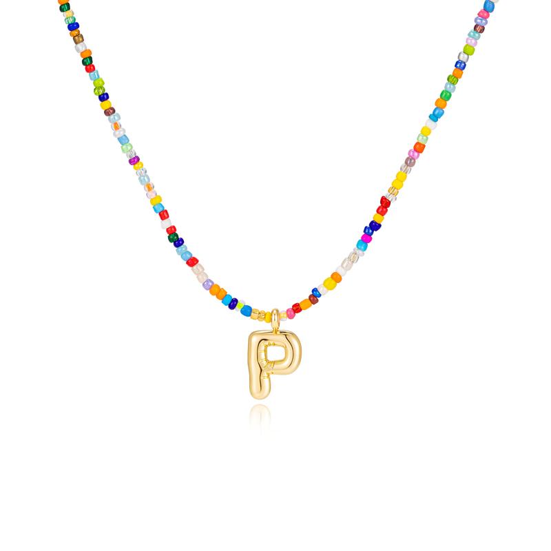 MACY - Colorful Bubble Letter Necklace
