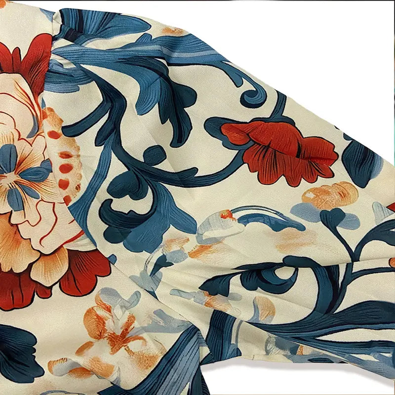 SERENITY - Classy Vintage Floral Printed Blouse