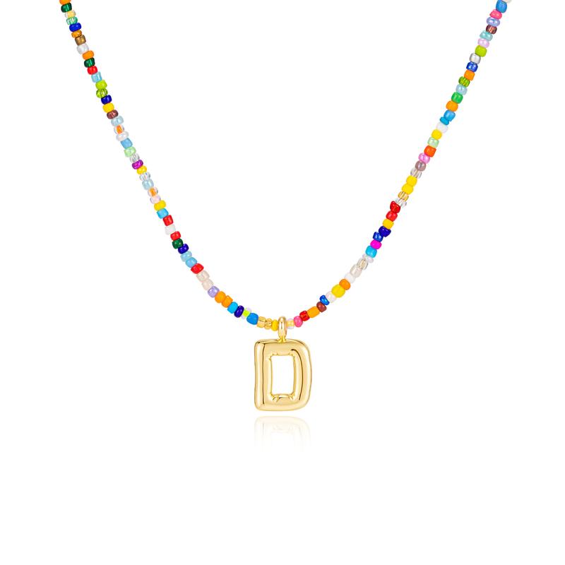 MACY - Colorful Bubble Letter Necklace