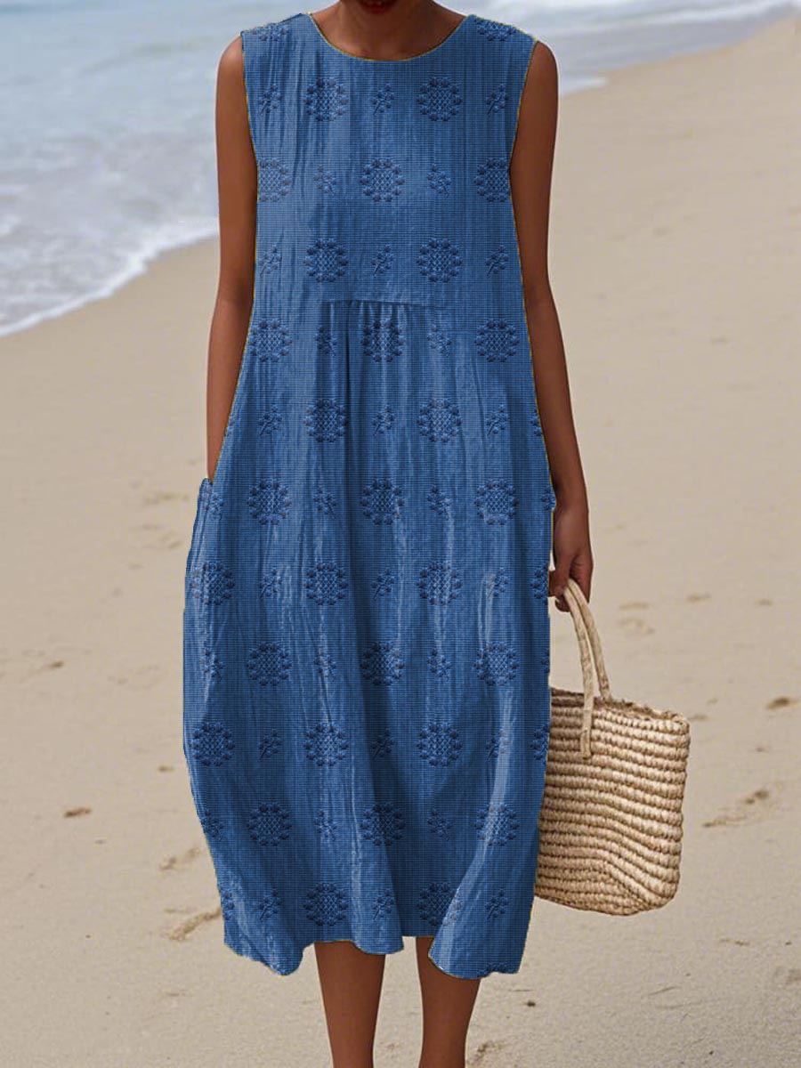 RUTH | PRINTED LONG DRESS WITH TUMMY COVERAGE