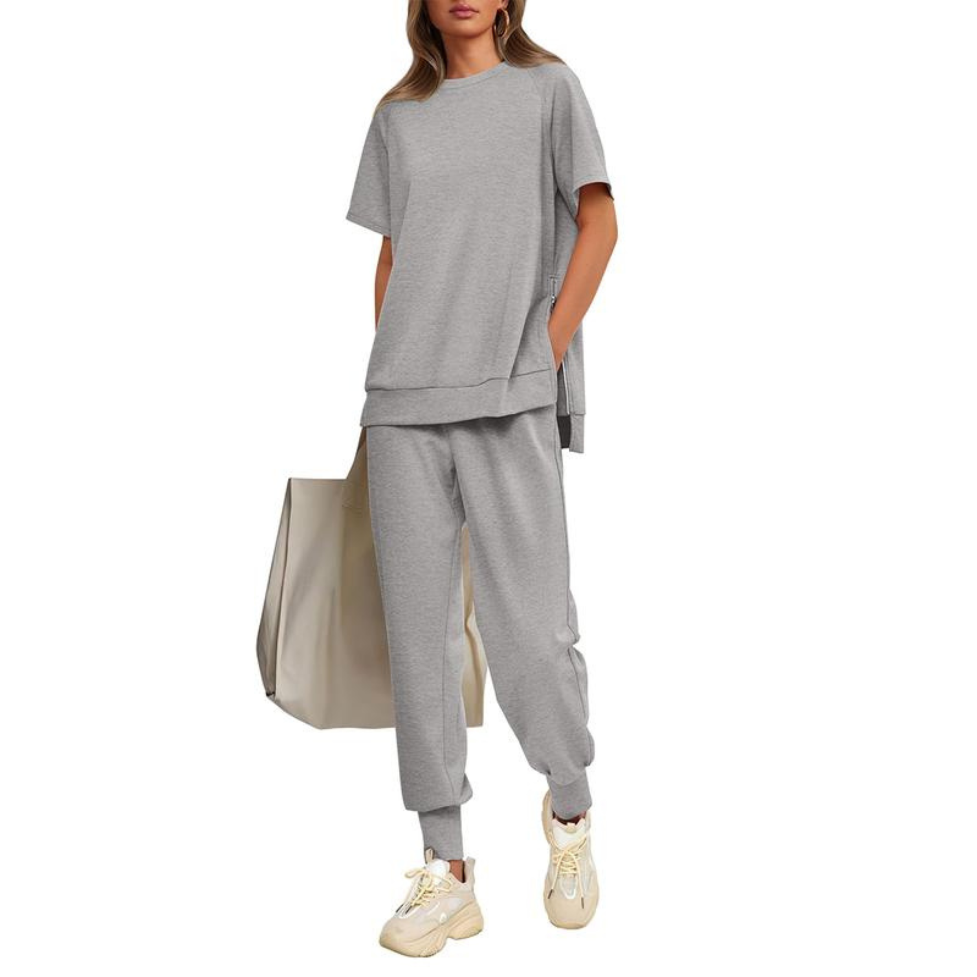 HILARIA - Casual Bishop Sleeve Notched Neck Set