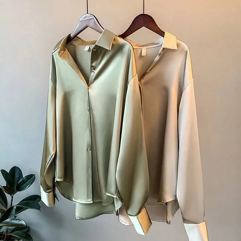 FLORENCE | Silky Long-Sleeve Blouse