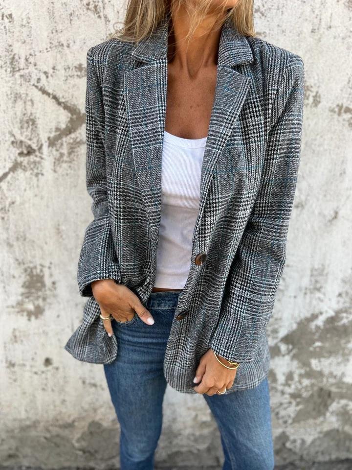 LUCINDA | Classic Plaid Winter Blazer