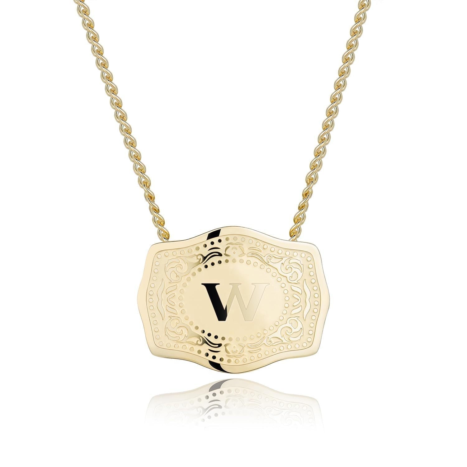 CINDY - Sleek Initial Letter Pendant Necklace