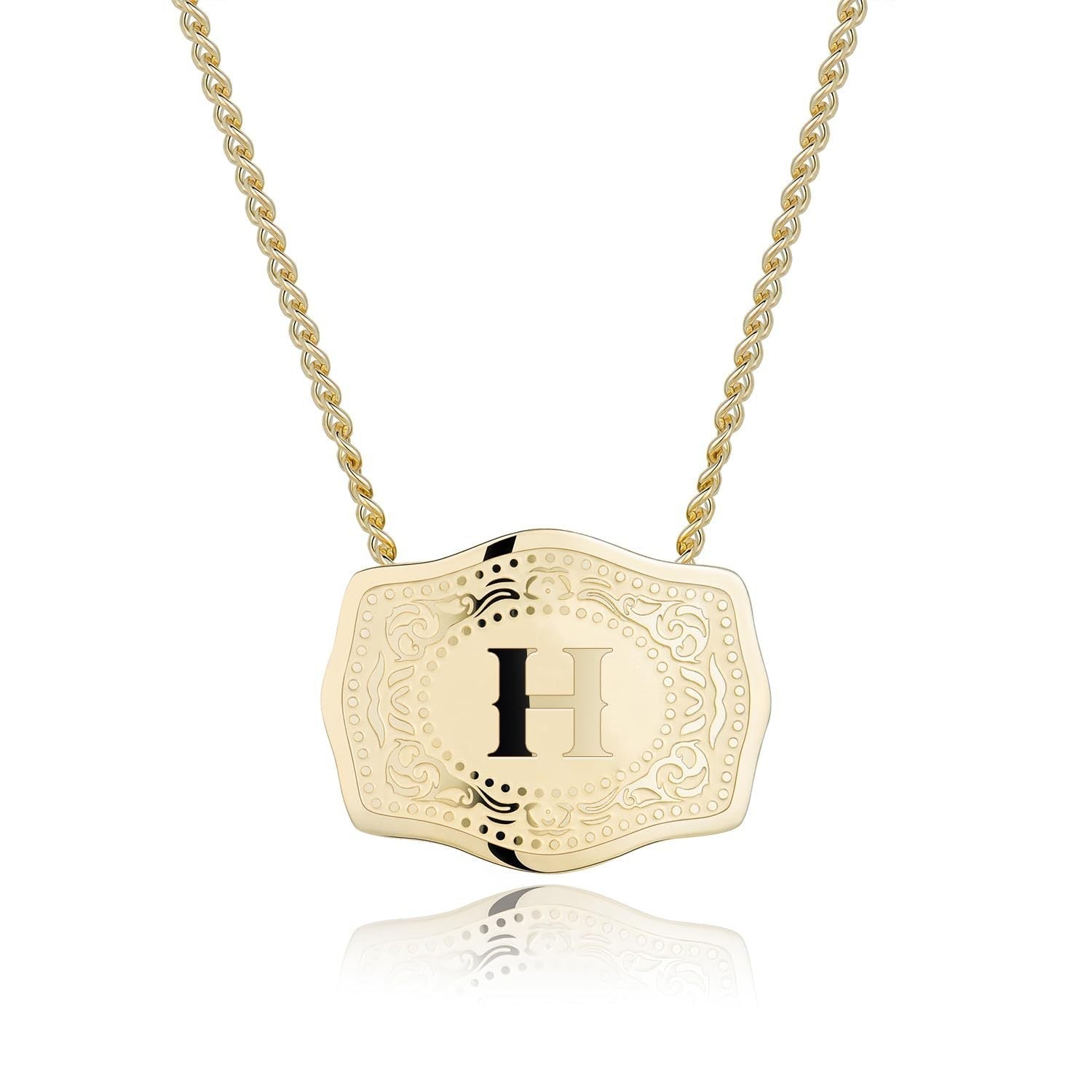 CINDY - Sleek Initial Letter Pendant Necklace