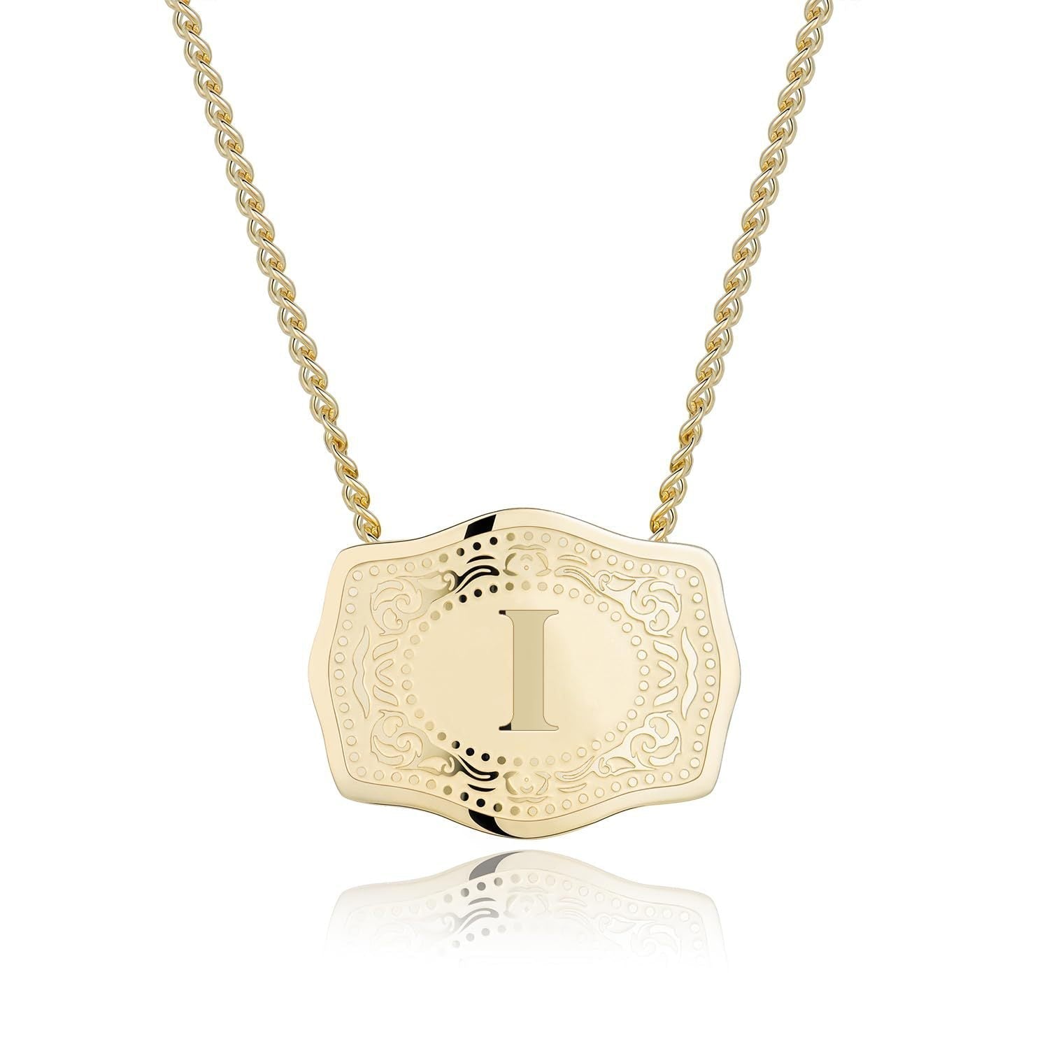 CINDY - Sleek Initial Letter Pendant Necklace