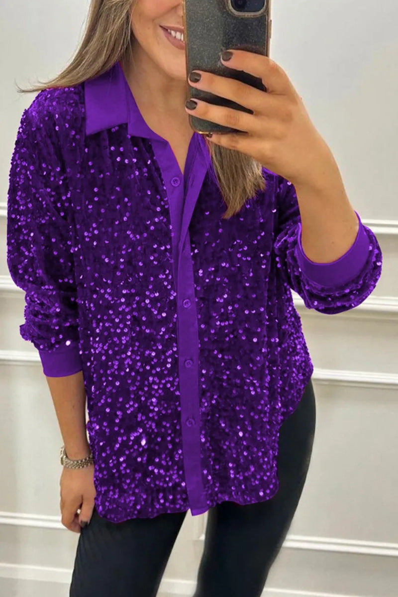 CIARA - Shimmer Sequin Shirt