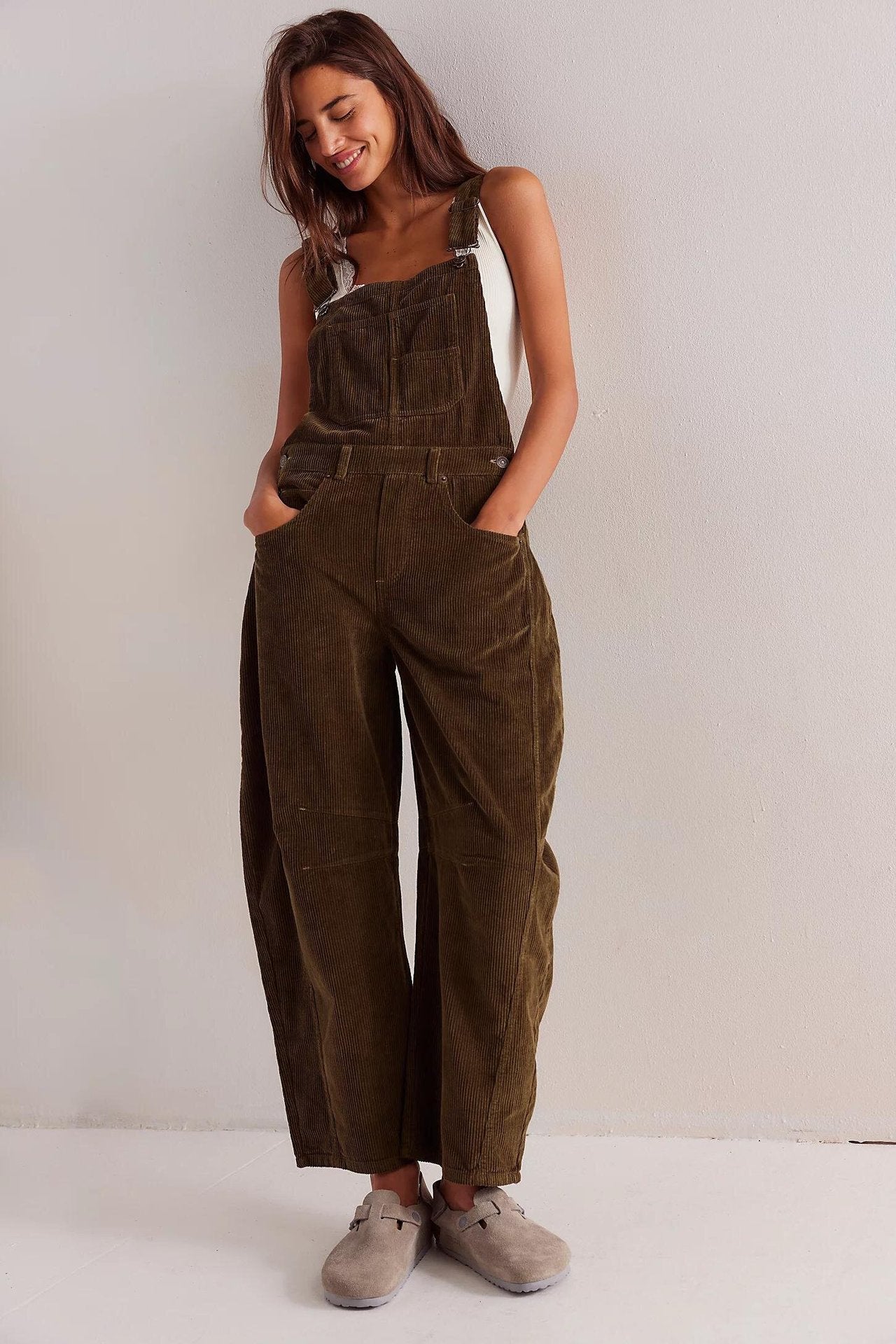 PANIZ - Vintage Overalls Wide-Leg Adjustable Jumpsuit