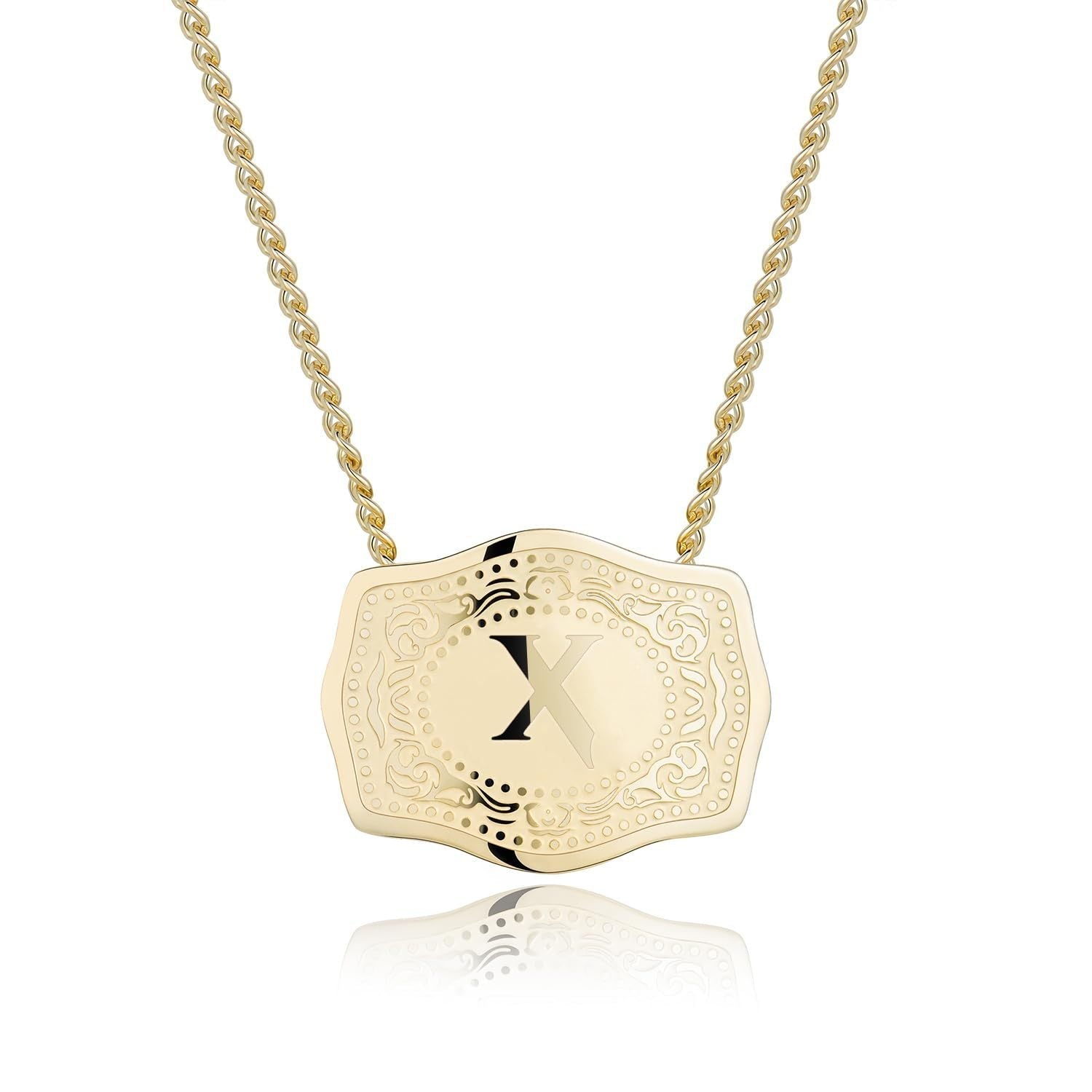 CINDY - Sleek Initial Letter Pendant Necklace