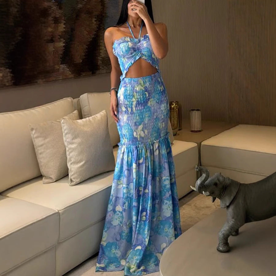 LIVARA – Classy Ruffle Hem Mermaid Dress