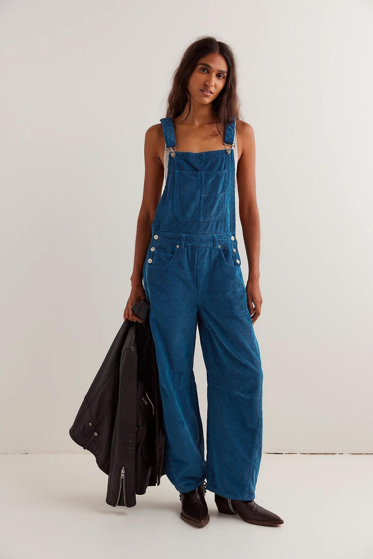 PANIZ - Vintage Overalls Wide-Leg Adjustable Jumpsuit
