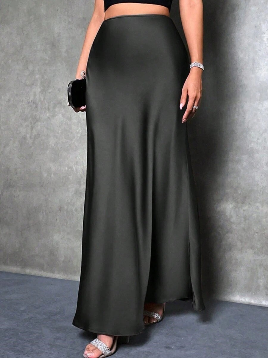FIONA - Satin High-Waist Skirt