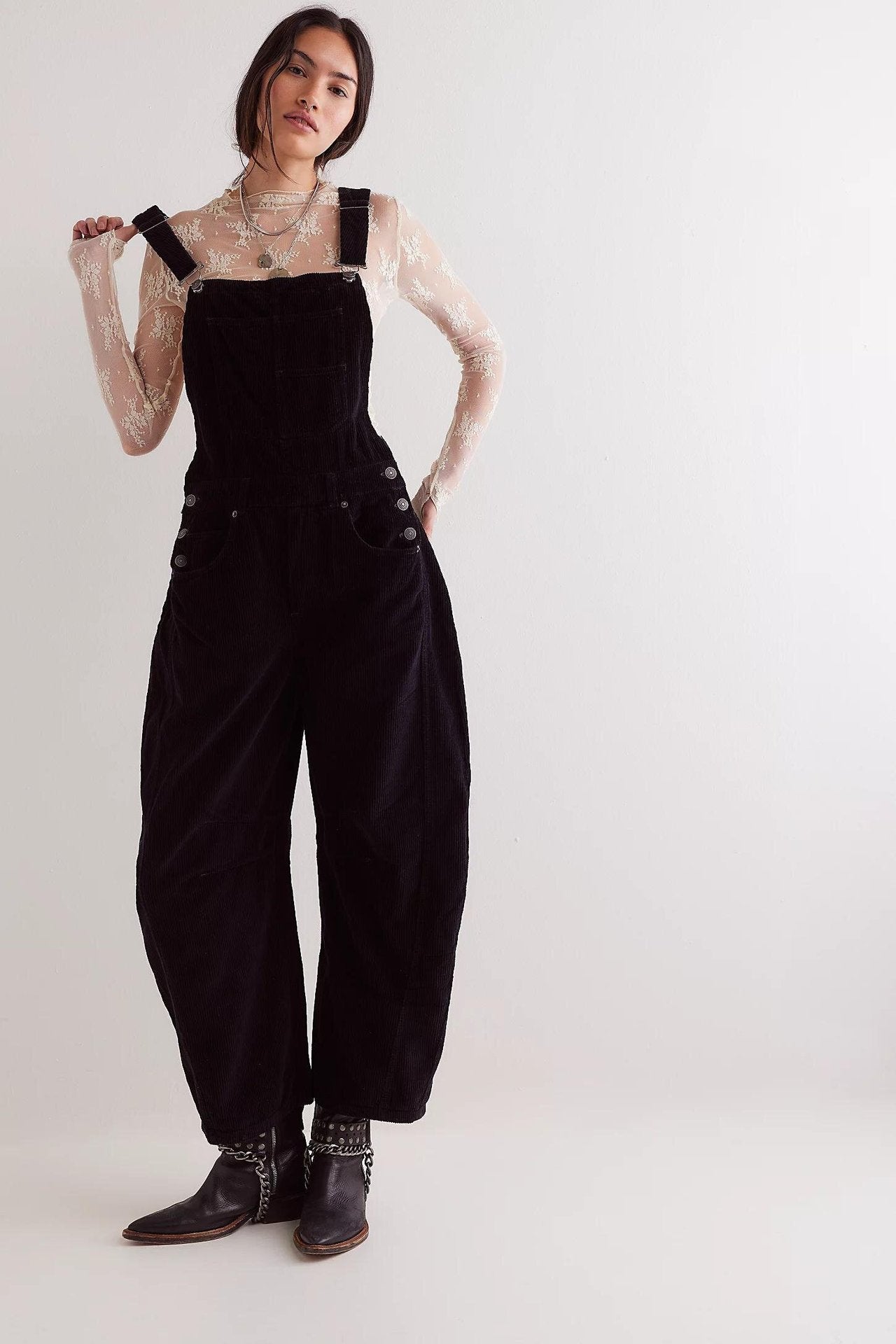 PANIZ - Vintage Overalls Wide-Leg Adjustable Jumpsuit