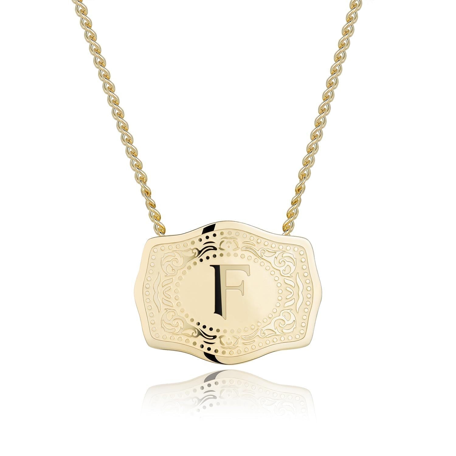 CINDY - Sleek Initial Letter Pendant Necklace