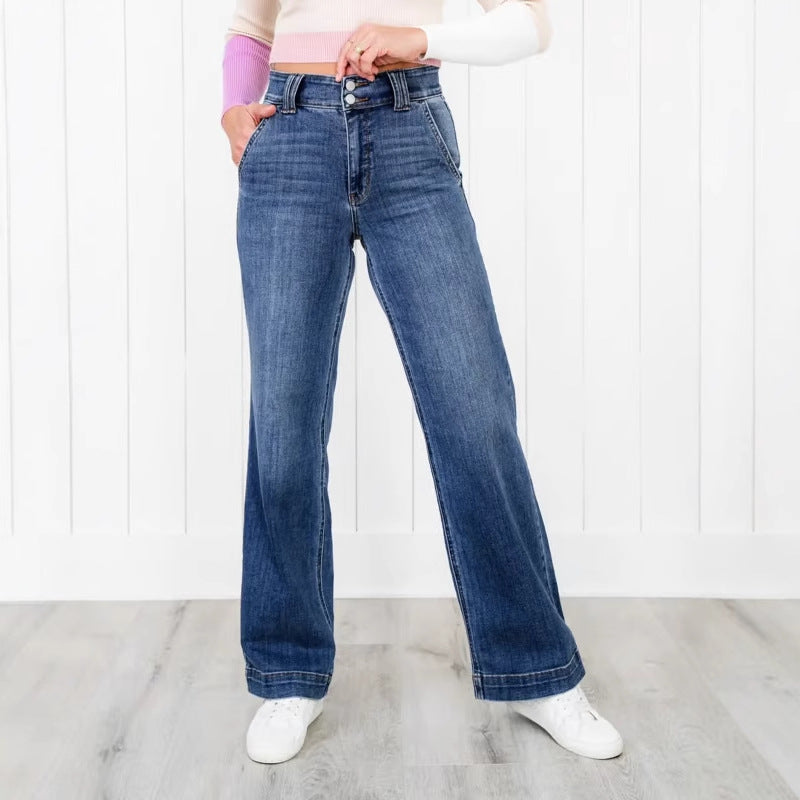 TALLIS – Comfy Double Down Wide Leg Jeans