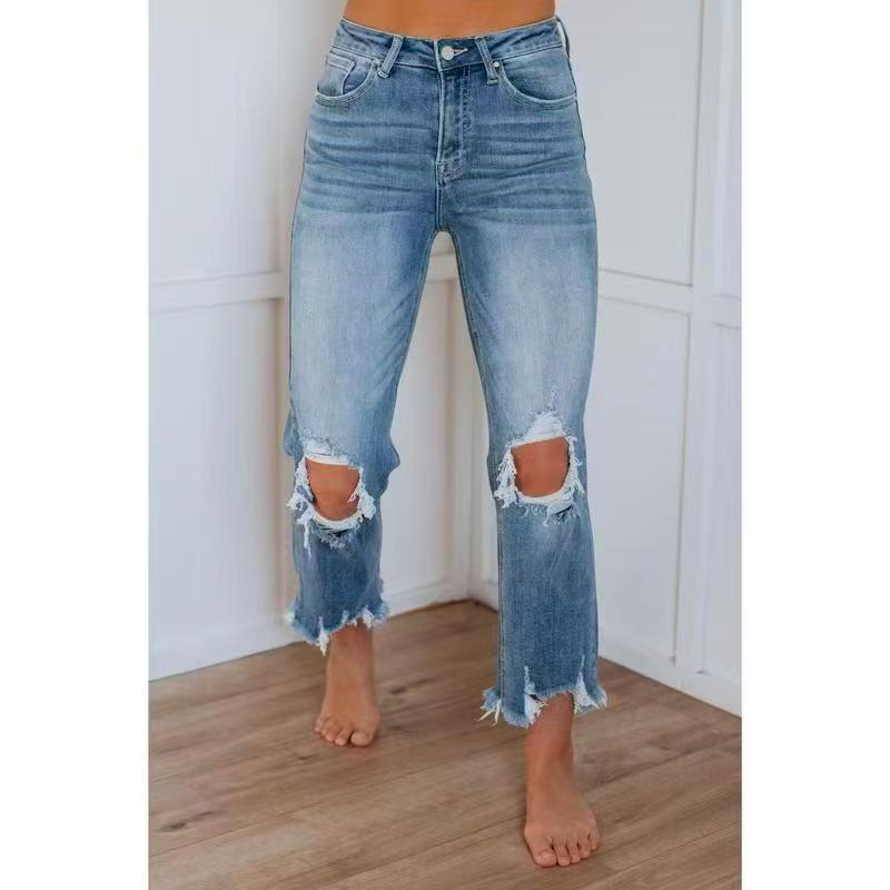 TALA – Casual Washed Slim-Fit Ripped Jeans