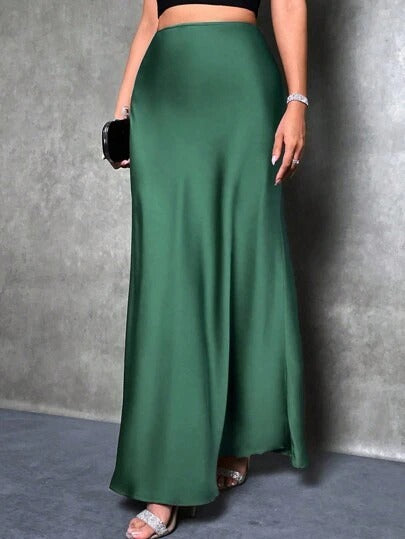 FIONA - Satin High-Waist Skirt