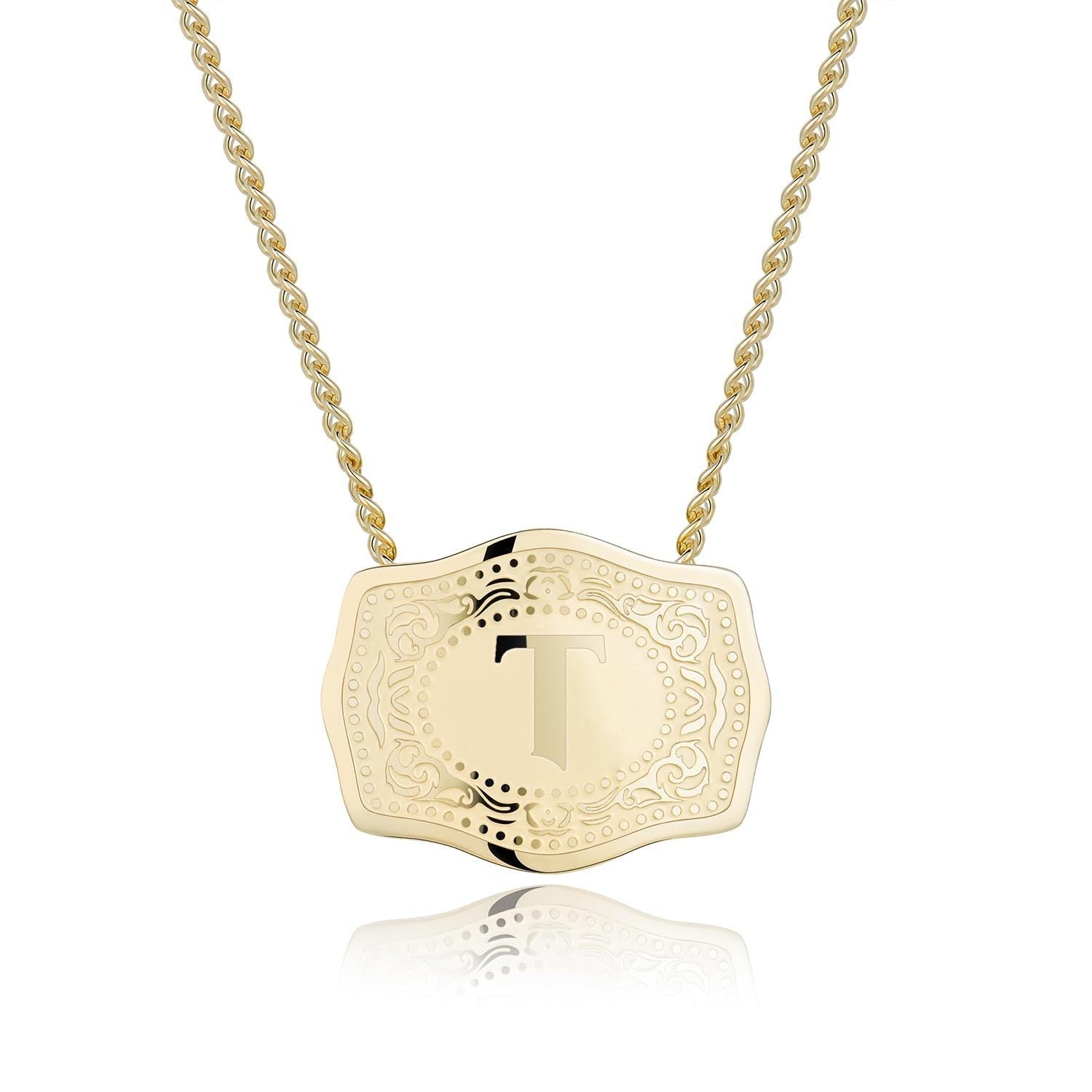 CINDY - Sleek Initial Letter Pendant Necklace
