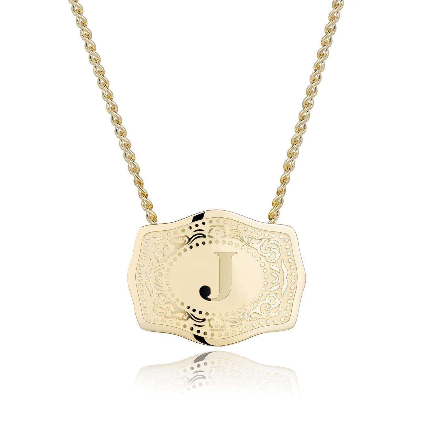 CINDY - Sleek Initial Letter Pendant Necklace