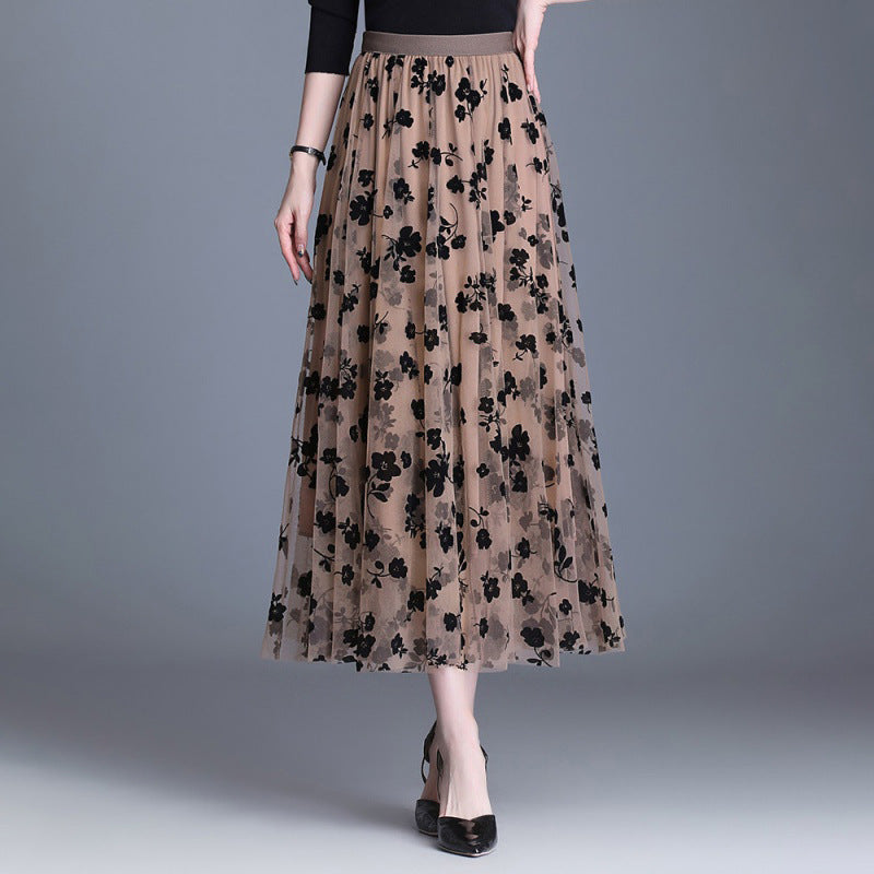 ADELINE – Chic Floral Midi Skirt