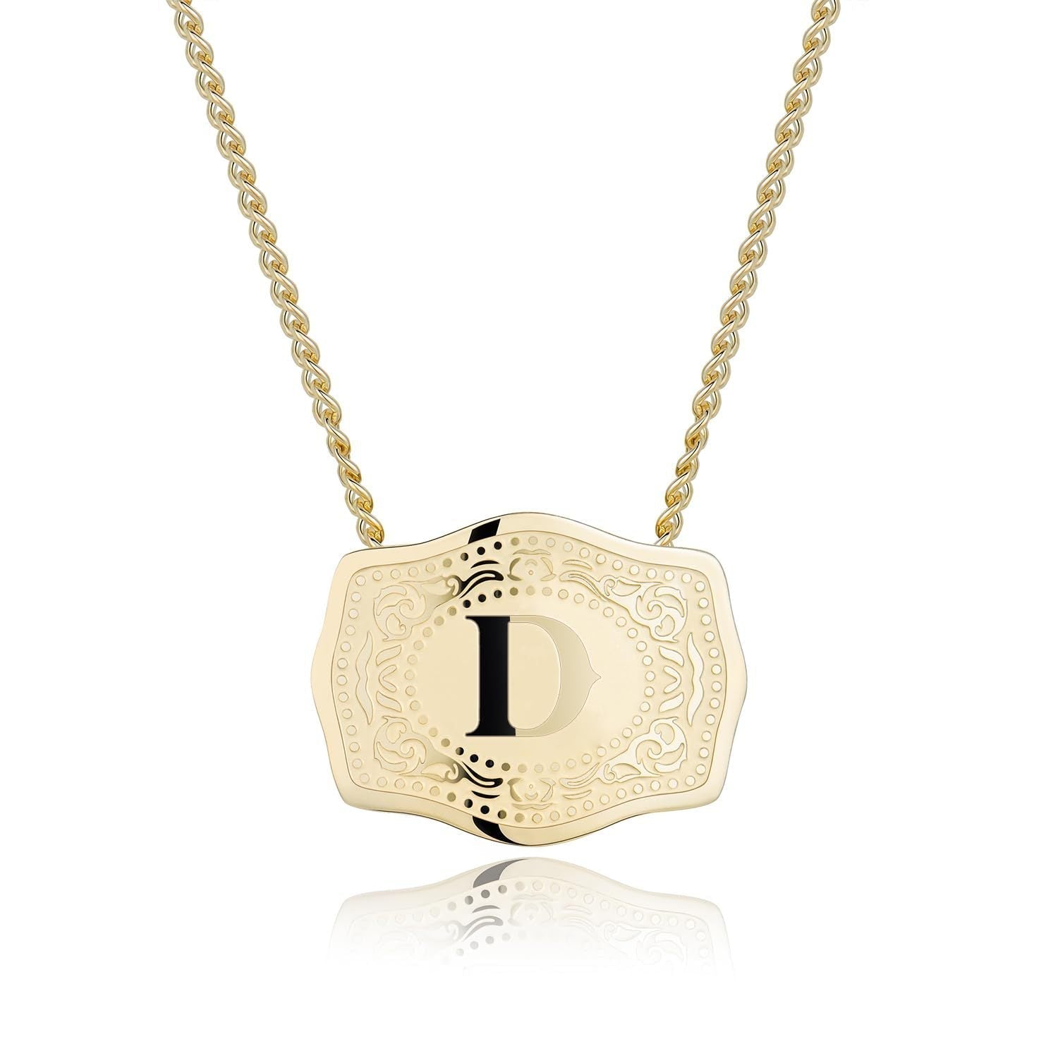 CINDY - Sleek Initial Letter Pendant Necklace